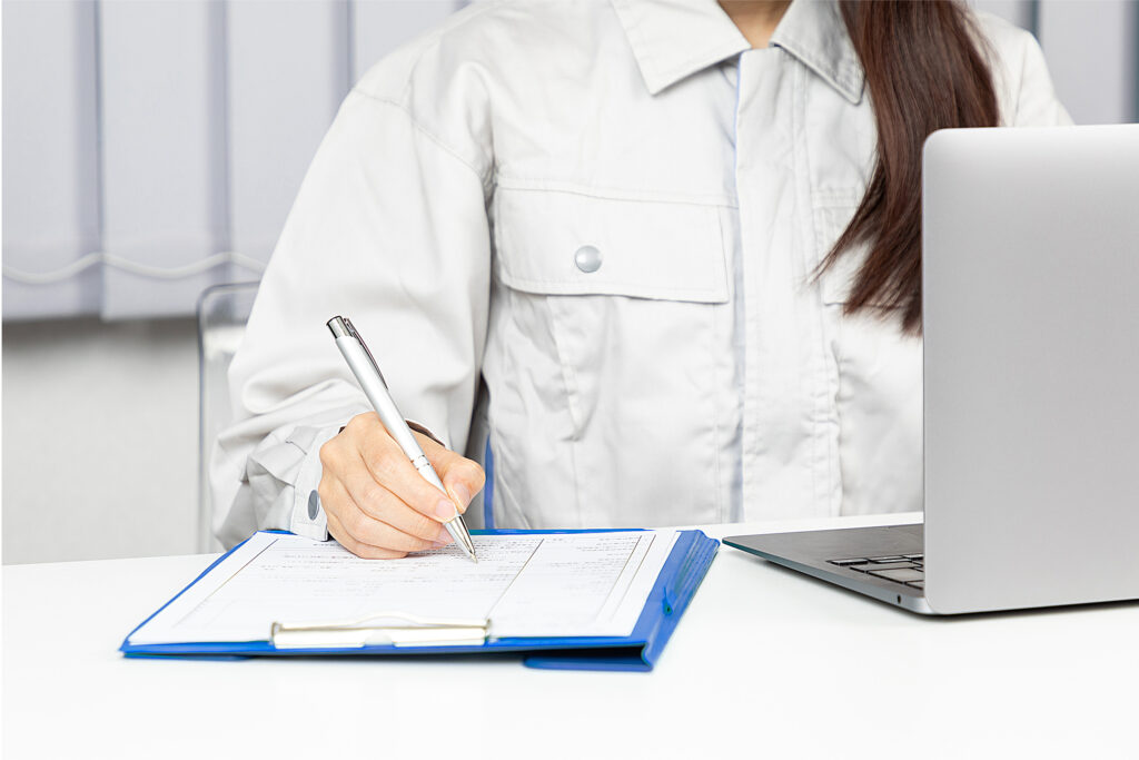 点検シートやレポート報告書のまとめ